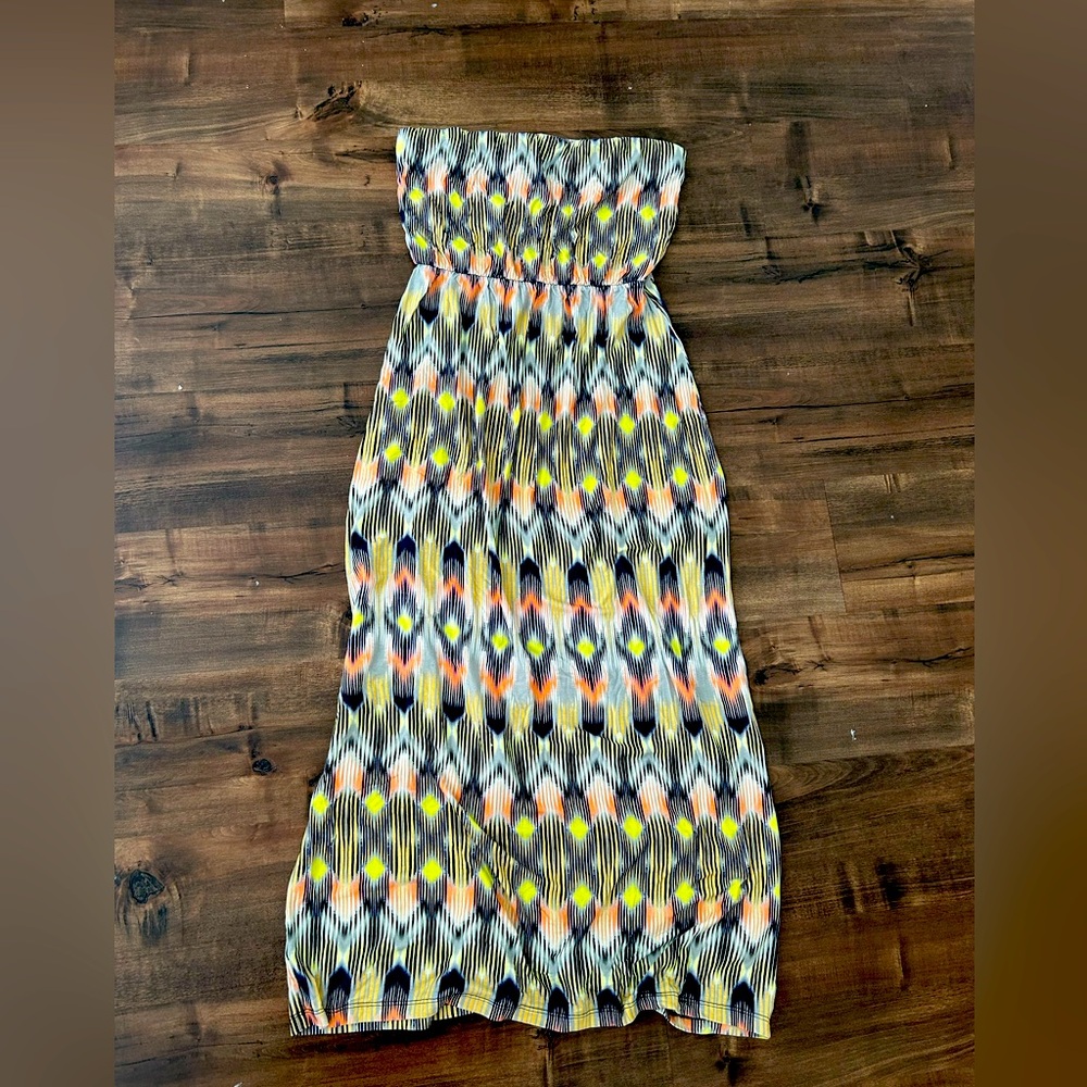 Warehouse Strapless Maxi Dress